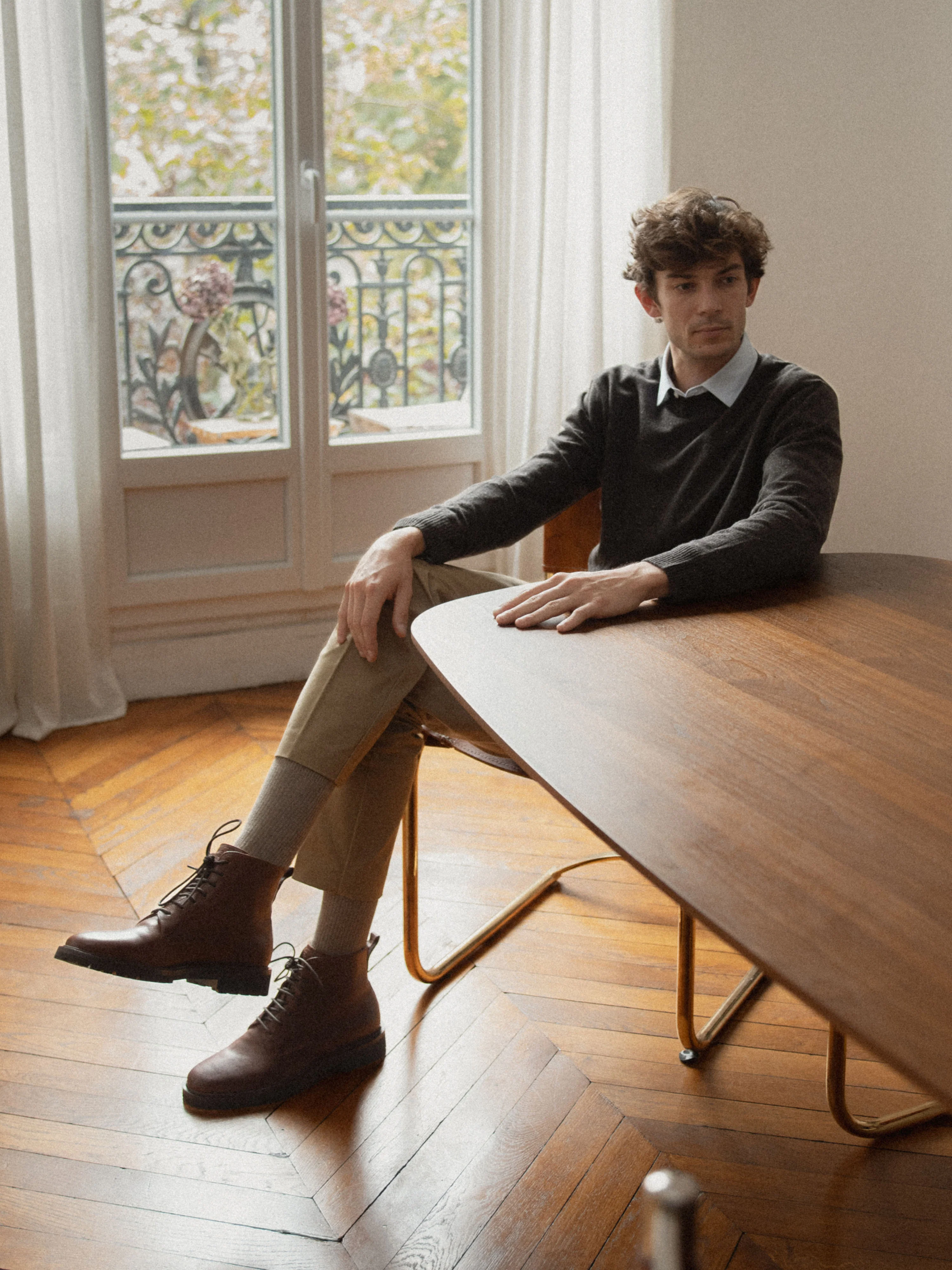 Bergamo Leather Boot in Anchor - Image 7