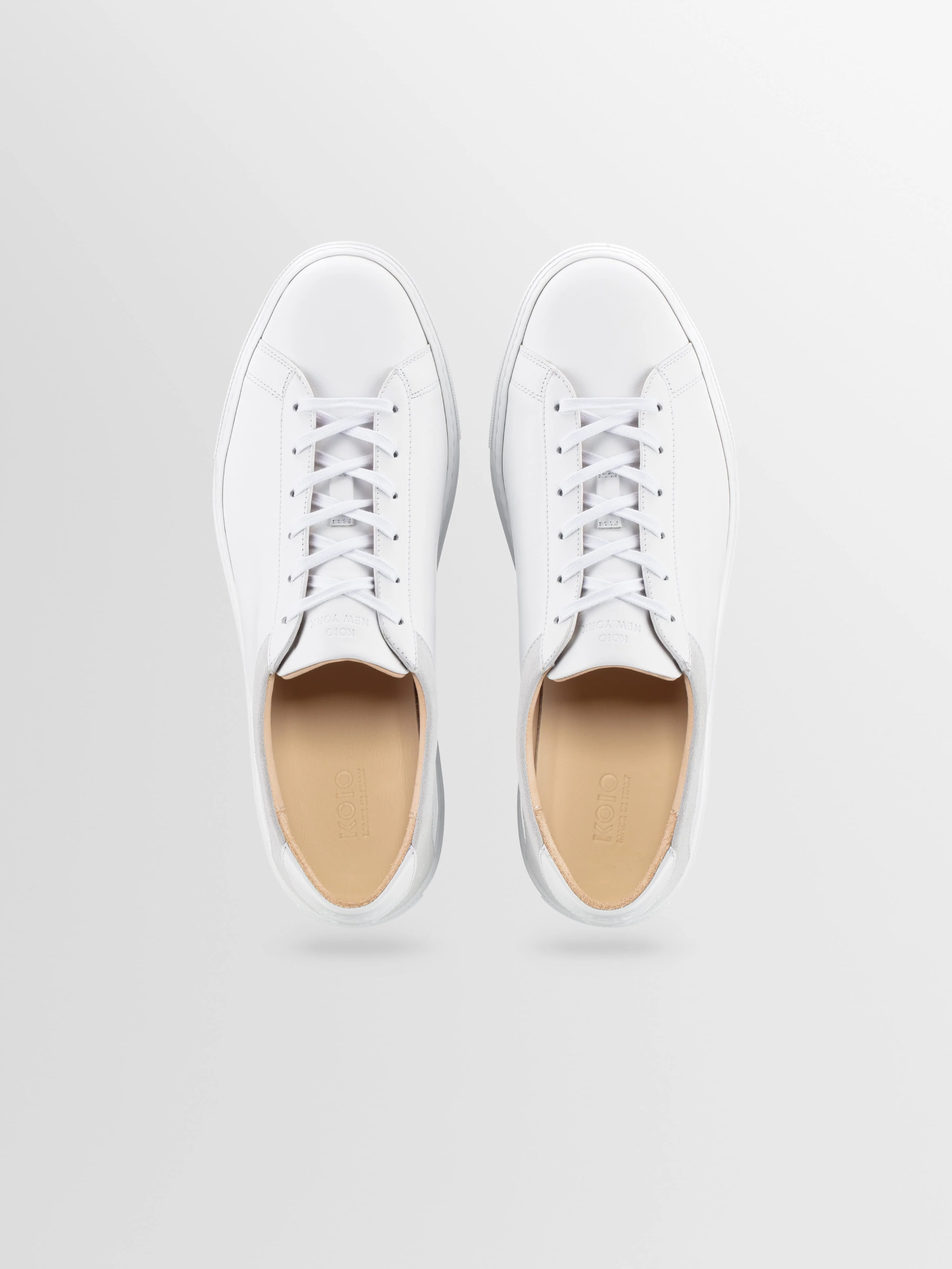 Capri Leather & Suede Sneaker in Avorio - Image 3