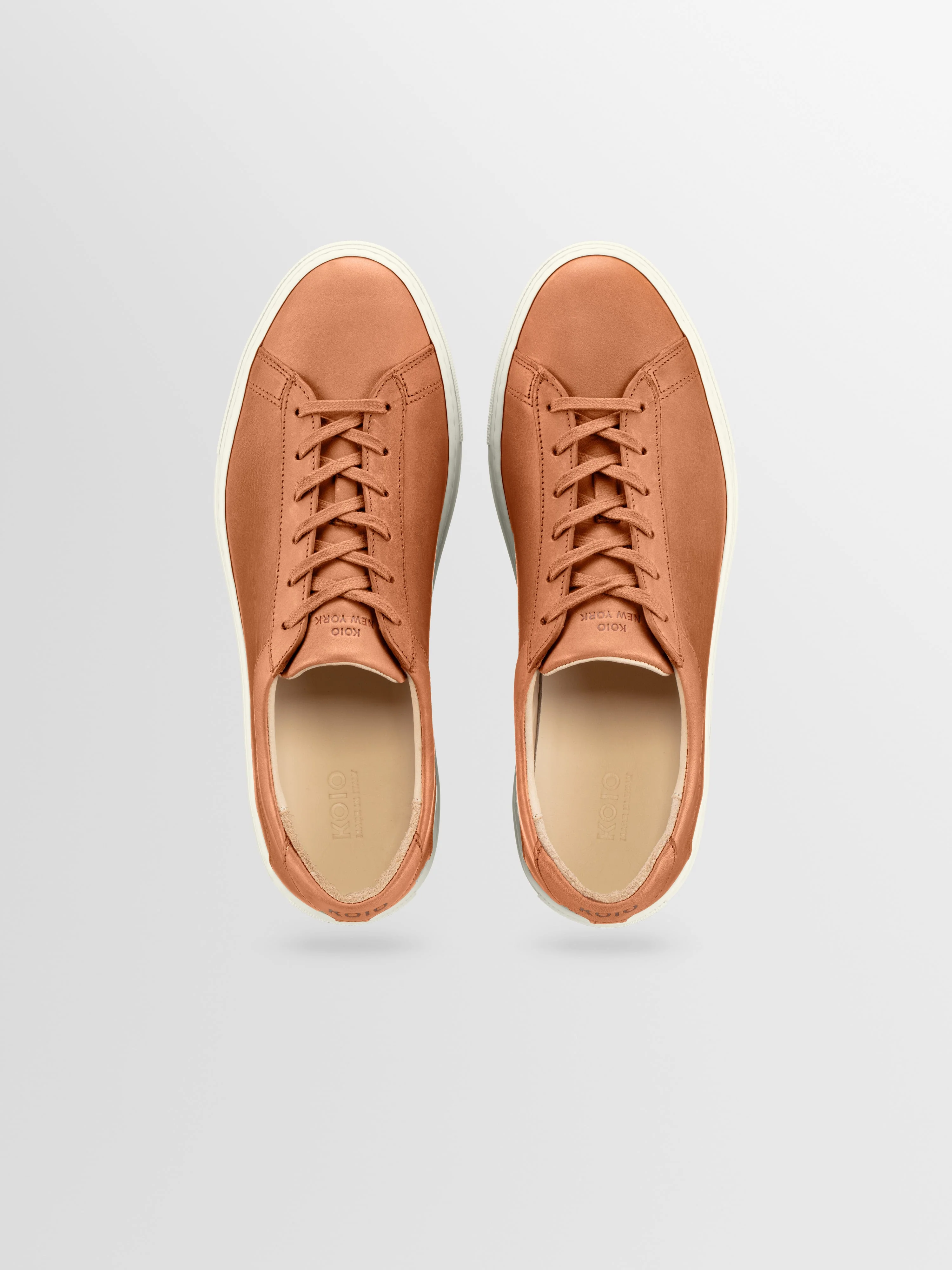 Capri Leather Sneaker in Castagna Wide fit - Image 3