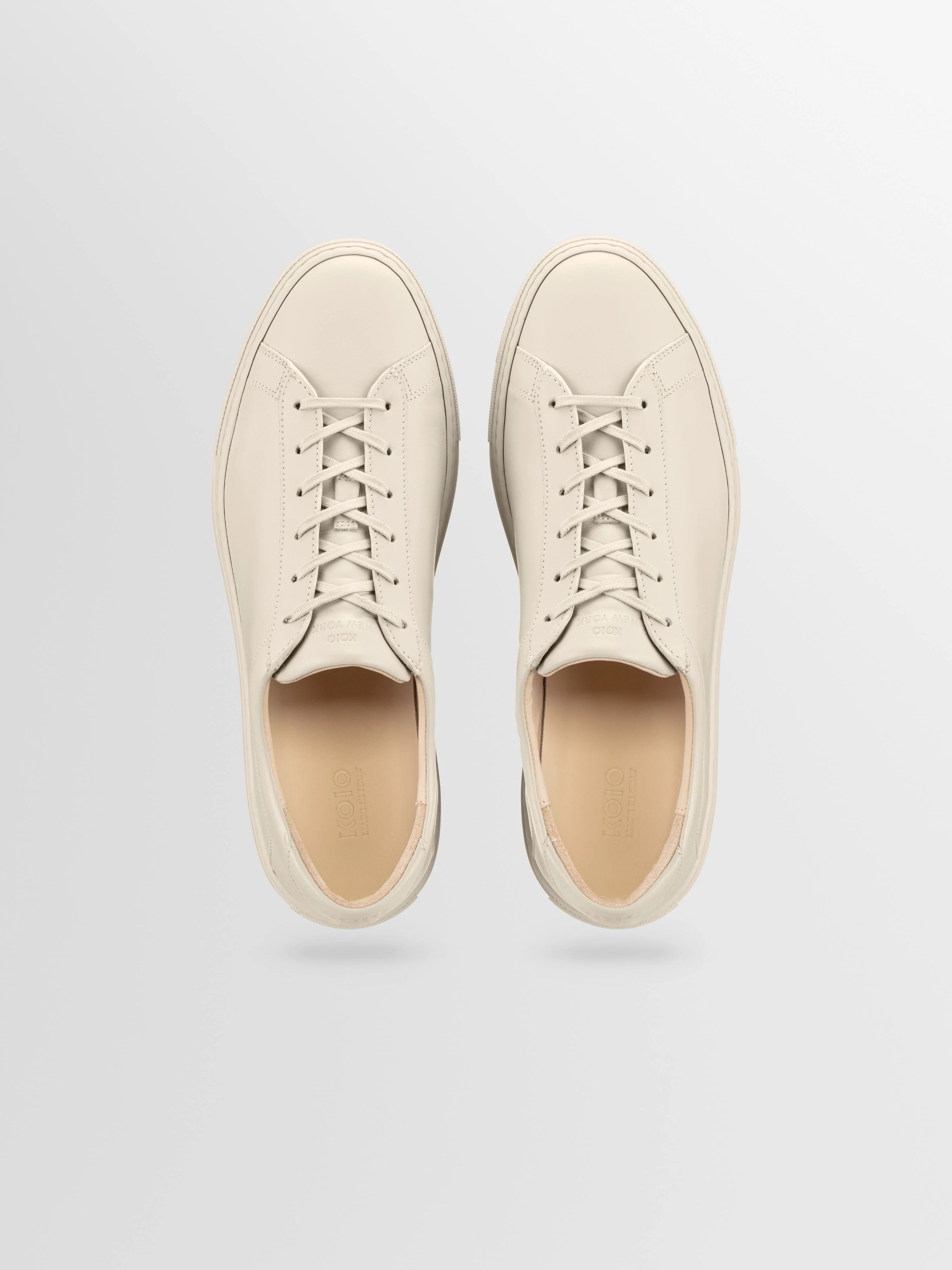 Capri Leather Sneaker in Limestone - Image 3