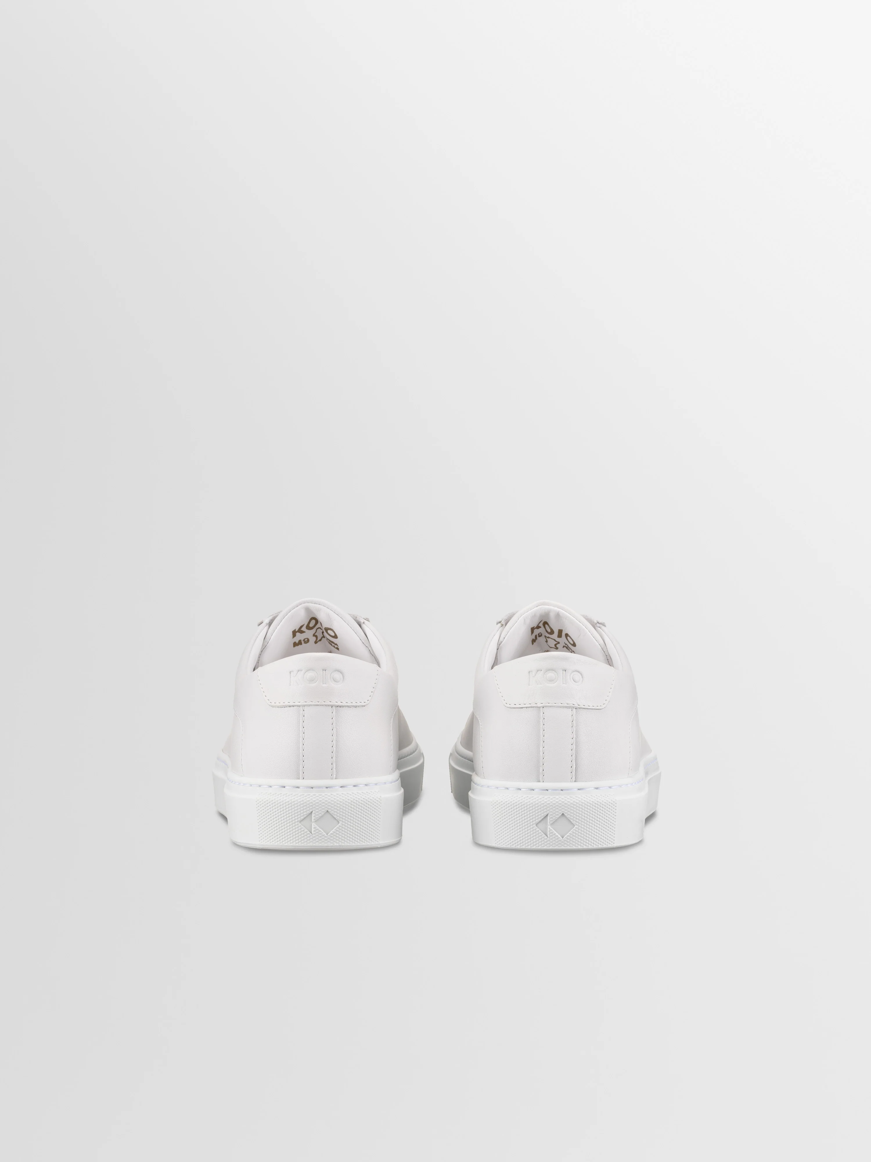 Capri Leather Sneaker in Triple White Rose Anvil - Image 4