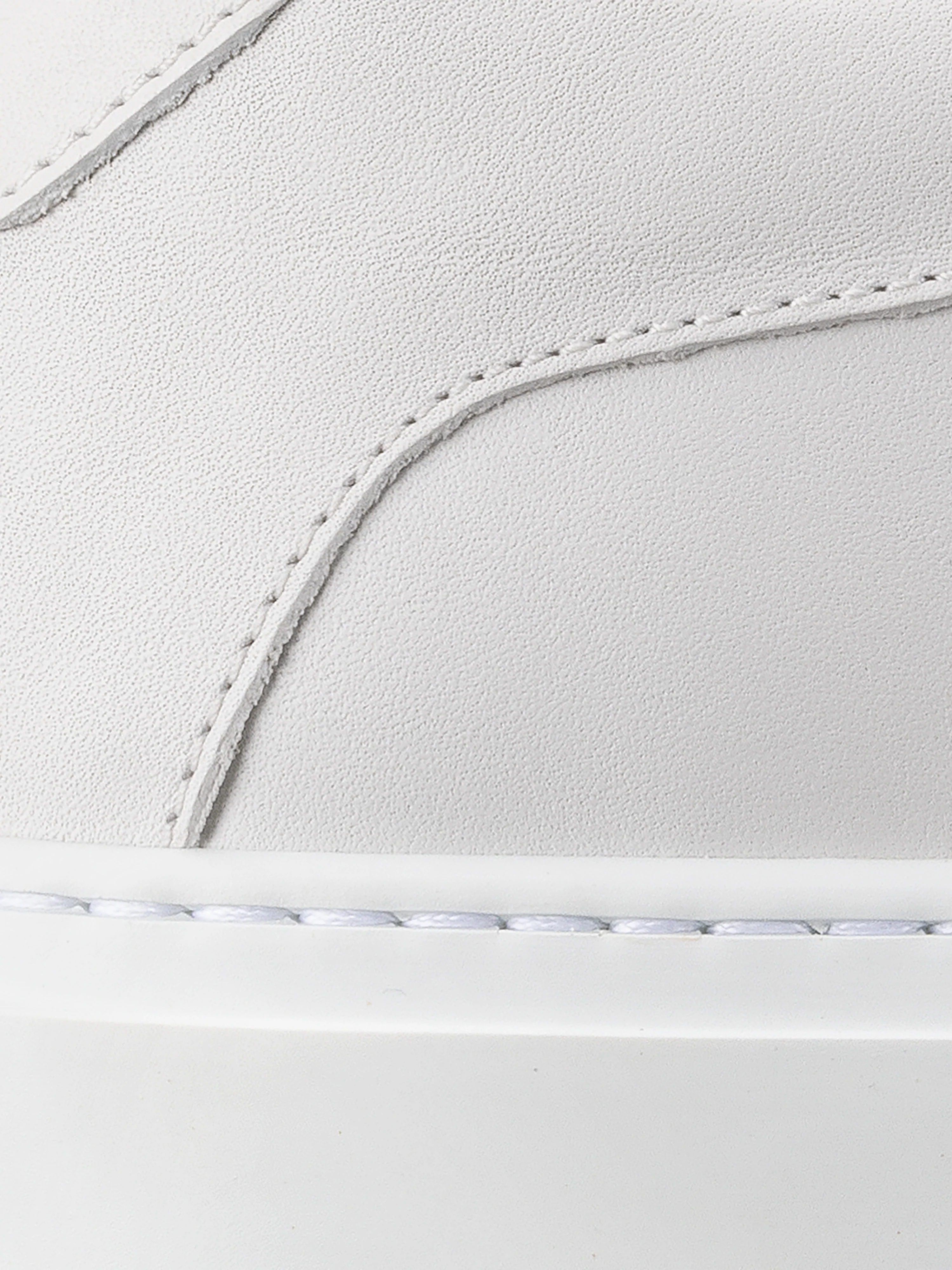 Capri Leather Sneaker in Triple White Rose Anvil - Image 5