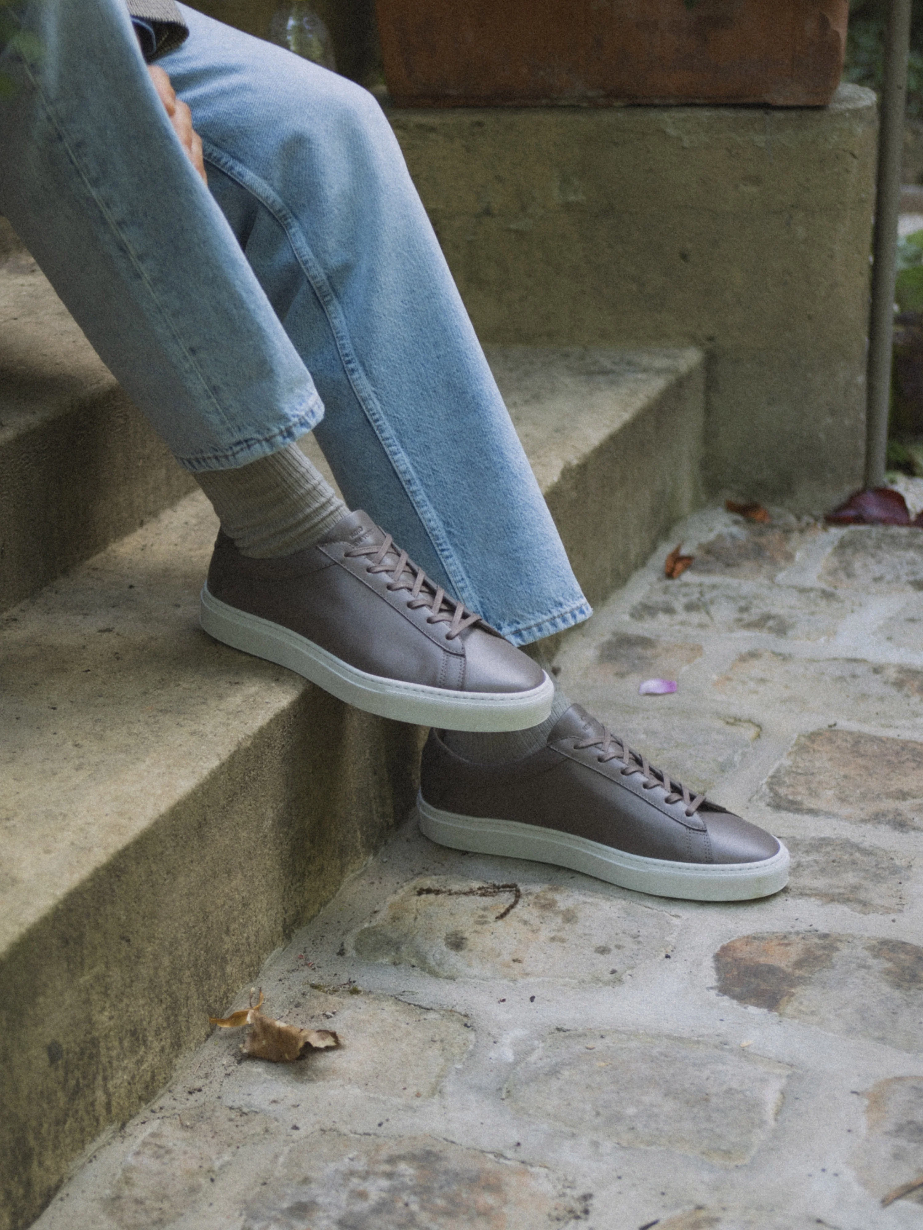 Capri Leather Sneaker in Tundra - Image 7