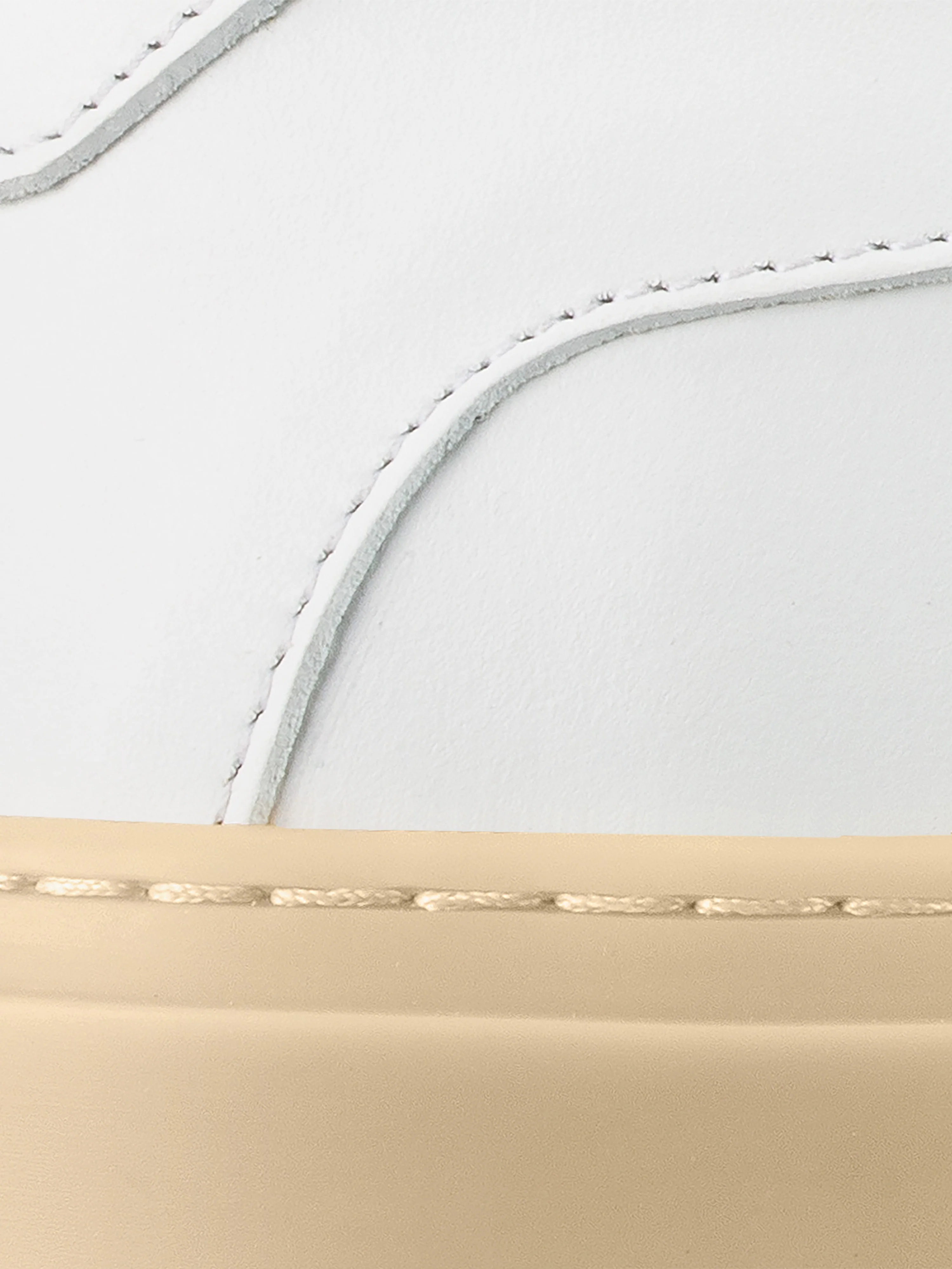 Capri Leather Sneaker in White Light Gum - Image 5