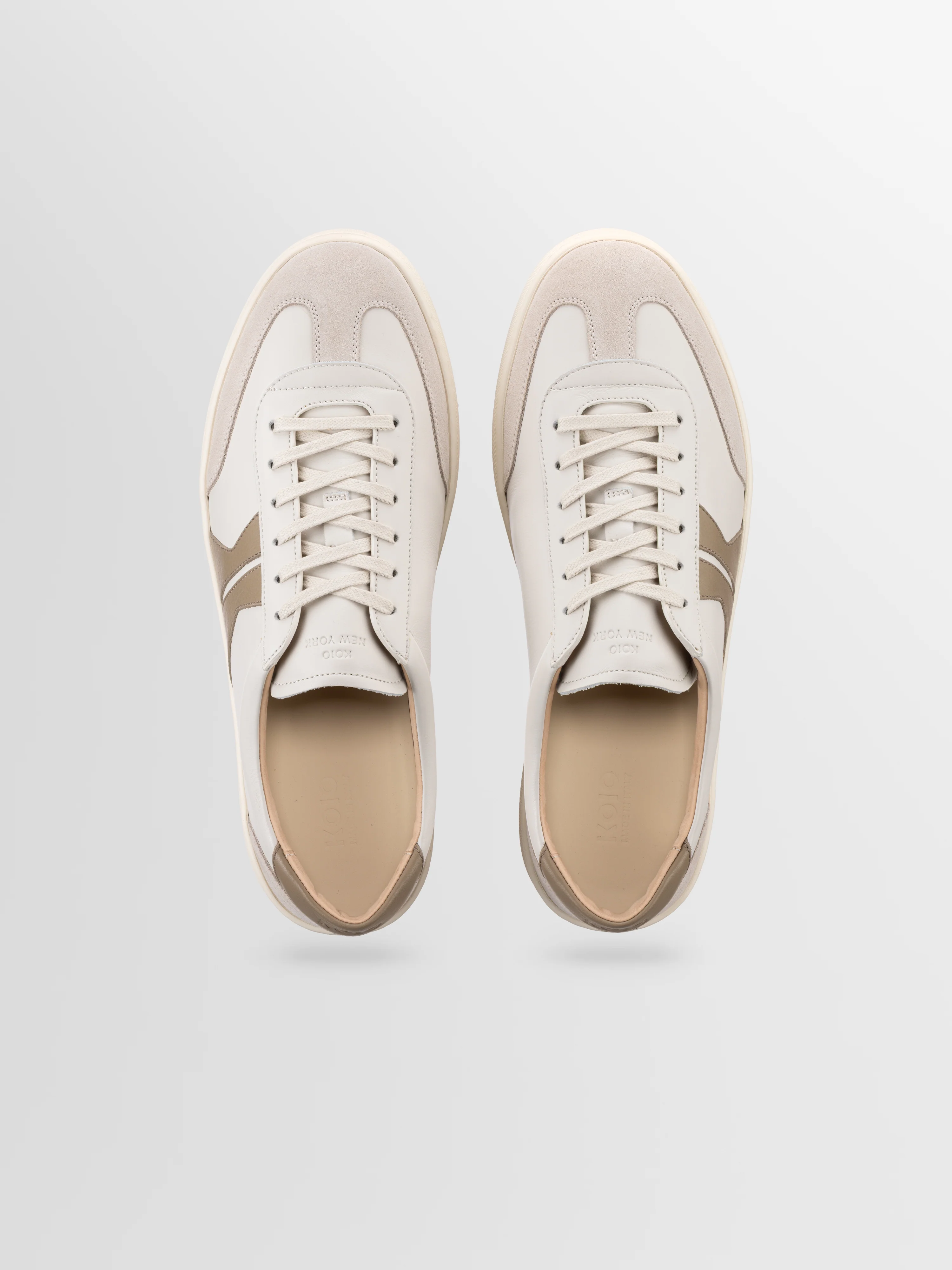 Monza Leather Sneaker in Latte - Image 3