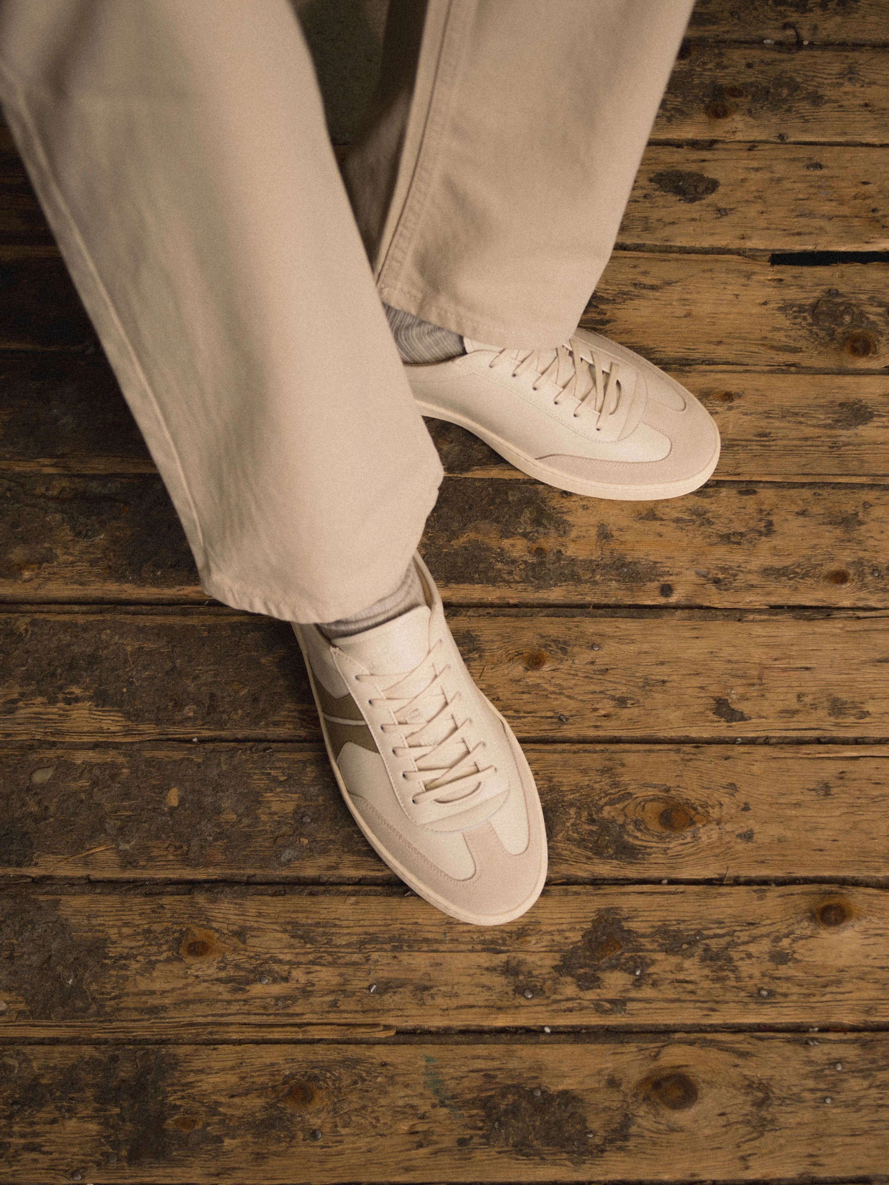 Monza Leather Sneaker in Latte - Image 8