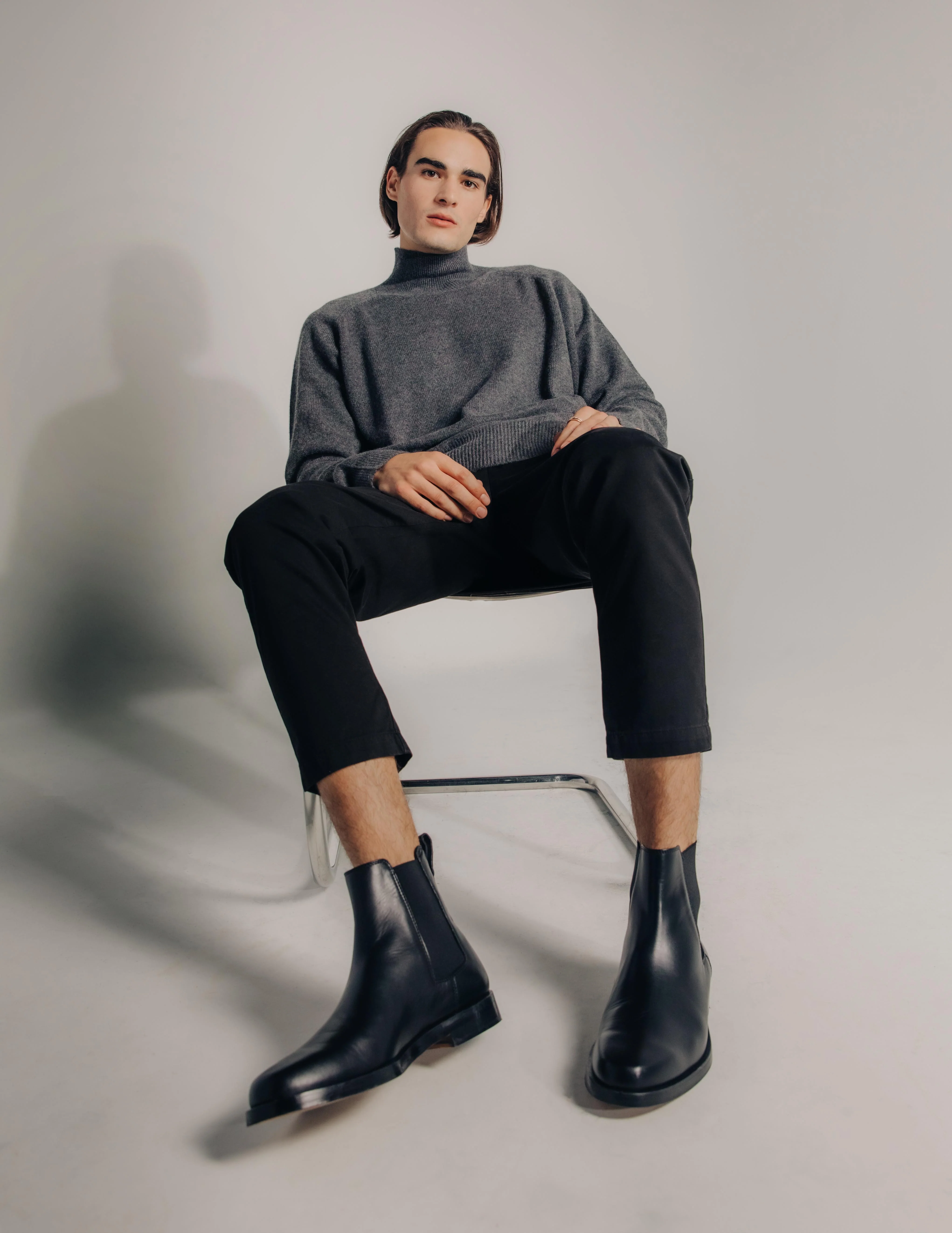 Trento Leather Boot in Black - Image 6